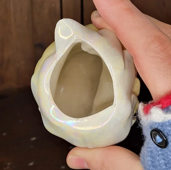 Vintage Ceramic Girl Head Vase - Picture 11 of 12